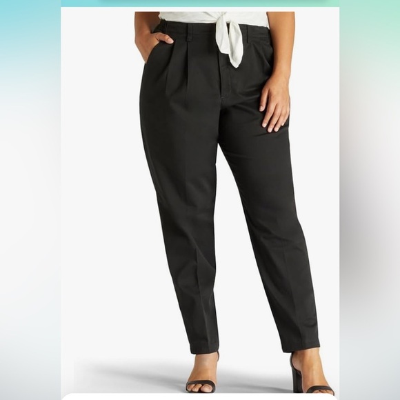Lee Pants - NWT Lee womens Plus Size Relaxed Fit Side Elastic Pant   20W petite